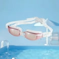 thumbnail image 3 of Tgbvmt Myopia Swimming Goggles Adult Large Frame Electroplated HD Lenses Anti-Fog Waterproof UV400 Protection Sealed No Leakage Adjustable Straps Prescription Compatible for Swim Training Open Water, 3 of 4