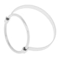 thumbnail image 1 of Brazalete rígido redondo plateado, 1 of 8