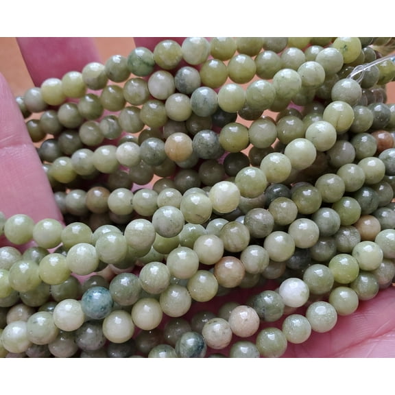 6mm Taiwan Green Jade Round Beads Genuine Gemstone Natural Jewelry Making