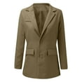thumbnail image 1 of Vedolay Women's Coat Womens Casual Blazer Long Sleeve Double Work Office Blazer Jackets,Khaki L, 1 of 4