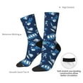 thumbnail image 4 of Sigee Blue Bus for Contrast Design Soft Moisture-Wicking Socks Crew Casual Athletic Stretchy Loose Middle Tube Socks, 4 of 6