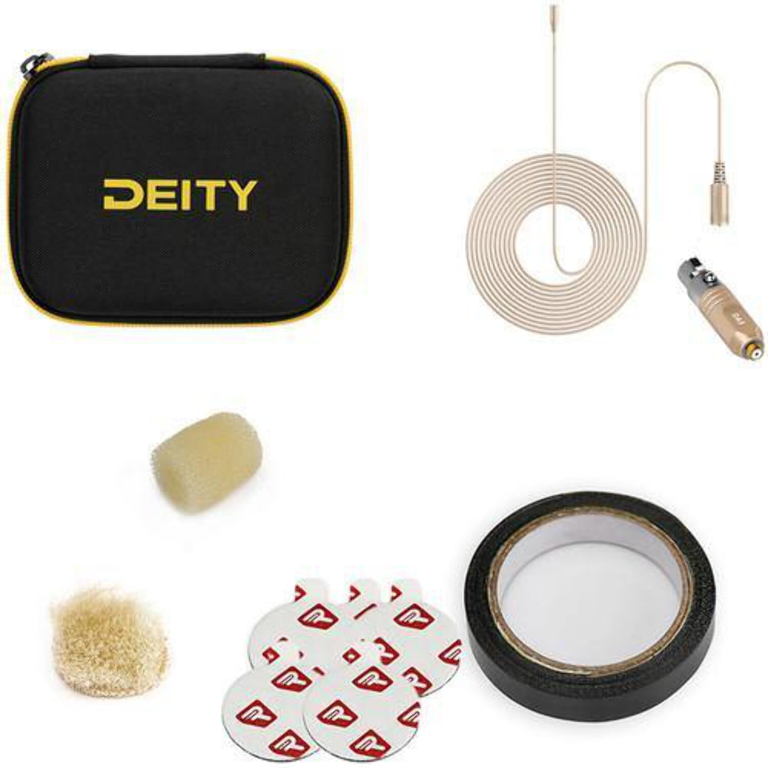Deity Microphones W.Lav Micro DA4 Bundle Subminiature Omni Lavalier Microphone with Microdot to TA4F Adapter (Beige)