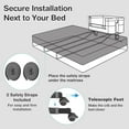 thumbnail image 4 of OLAKIDS 3-in-1 Baby Bassinet, Bedside Sleeper with Comfy Mattress, Wheels, 6-Height Adjustable, Storage Basket, Travel Bag, Portable Mesh Crib, Gray, 4 of 7