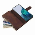 thumbnail image 3 of Galaxy S21 Ultra Wallet Case, Dteck Soft Leather Zipper Wallet Case Magnetic Buckle Horizontal Flip Cover with 5 Card Slots/Photo Pocks for Samsung Galaxy S21 Ultra, Coffee, 3 of 6