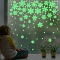 thumbnail image 3 of Party Electrostatic Snowflake Stickers, Fluorescent Glow Sticker, Window Christmas Decorations, 3 of 5