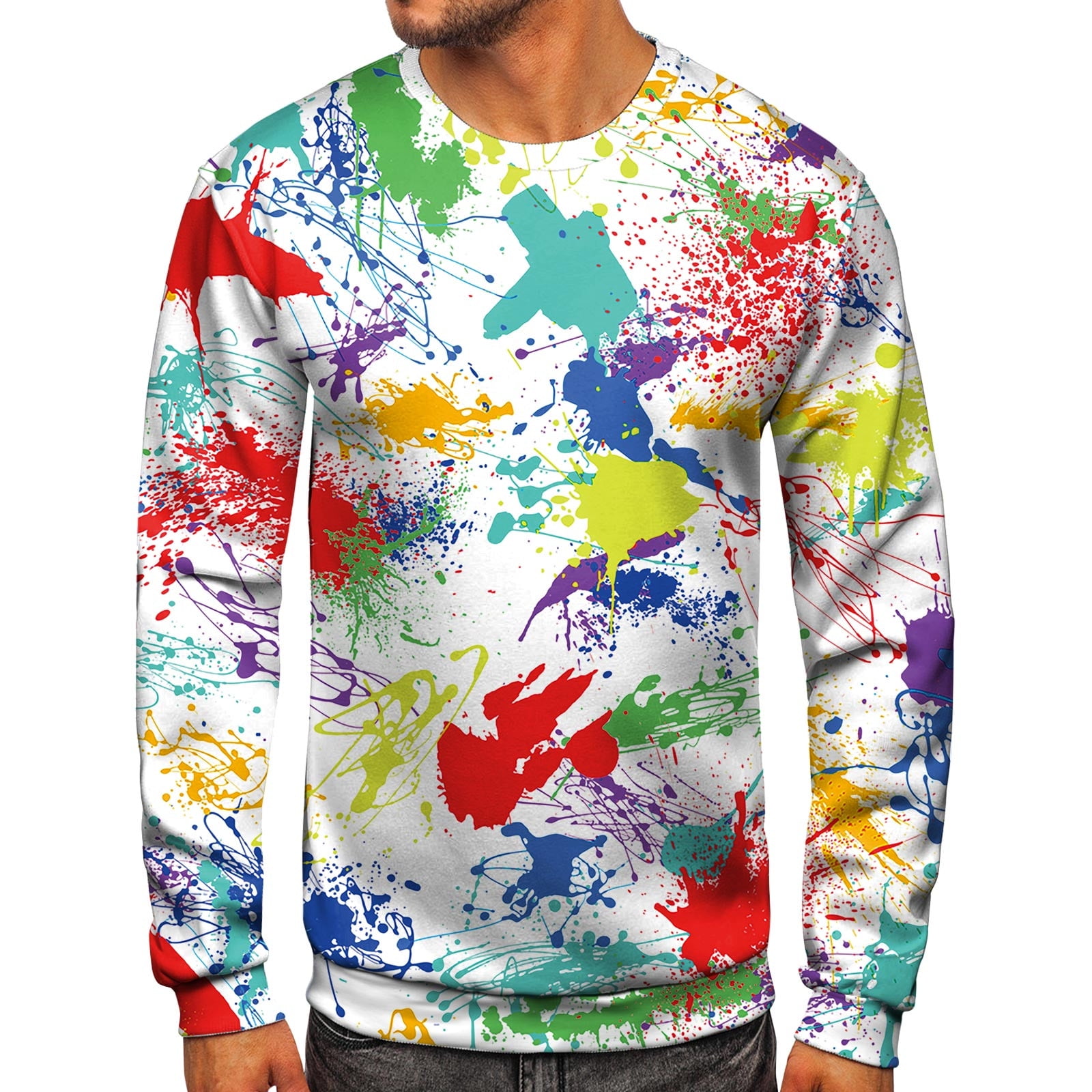 Sweatshirt Boys Men Sport Autumn Winter Long Sleeve O Neck Printed