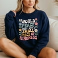 thumbnail image 4 of International Peace Day Inspiring World Kindness Day Quote – T-Shirt, Hoodie & Sweatshirt – Peaceful Message Apparel – For, 4 of 6