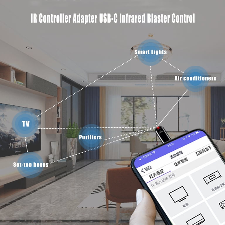 Adaptateur Émetteur Infrarouge Pour Smartphone - Télécommande Universelle Plug & Play Pour TV, Climatiseur, Ventilateur