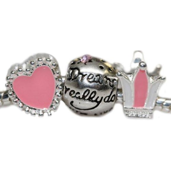 Fairy Tale Dreams 3 Charms for Snake Chain Charm Bracelet