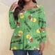 thumbnail image 2 of Camisetas navideñas del Grinch: pijamas a juego para mujer, tallas grandes, camisetas de manga larga con estampado, cuello en V, ropa informal, camisetas, pijamas navideños a juego para la familia,, 2 of 6