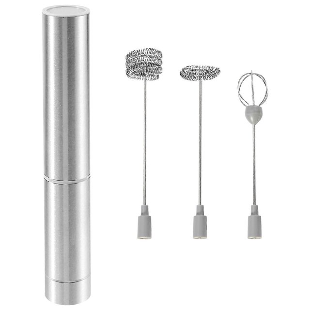 Milk Frother Handheld Three-Layer of Whisk- Battery Operated Electric Foam Maker for Coffee, Latte