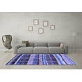 thumbnail image 3 of Ahgly Company Machine Washable Indoor Rectangle Oriental Blue Industrial Area Rugs, 6' x 9', 3 of 4
