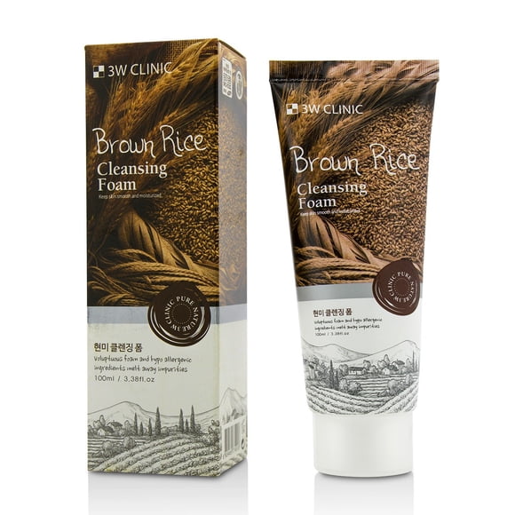 3W Clinic Espuma Limpiadora Arroz Integral 100 ml/3.38 Onza