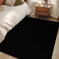 thumbnail image 5 of Black Large Area Rugs for Bedroom Living Room, Soft Non Slip Carpet Bedside Rug, Pure Black Rectangular Floor Cover Kitchen Accent Rug 4'x6' for Dining Room/Office, 5 of 9