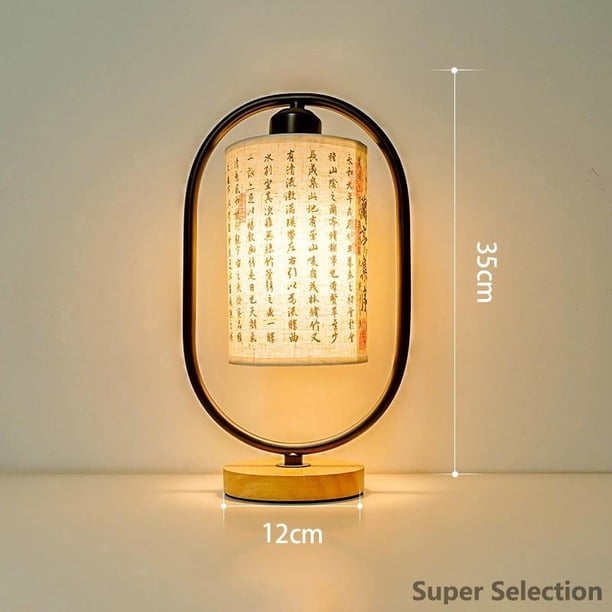 Lámpara De Escritorio Estilo Nórdico, Base De Madera Maciza Y Pantalla De Tela, Control Táctil Con Puerto USB, 3 Modos De Luz Para Dormitorio Y Oficina