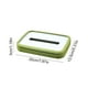thumbnail image 3 of Caja dispensadora de pañuelos de silicona con presión automática hacia abajo | Dispensador moderno para sala o comedor | Silicona duradera y fácil de limpiar | 20x13.5x11 cm | Azul, blanco, verde, 3 of 6