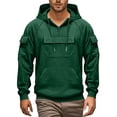thumbnail image 3 of Blekii Men's Cargo Pocket Hoodie, Utility Style Pullover Sweatshirt, Large Pocket Detail on Chest, Durable Casual Top for Work Or Outdoor Use, Rugged Streetwear Look, Functional for, 3 of 8
