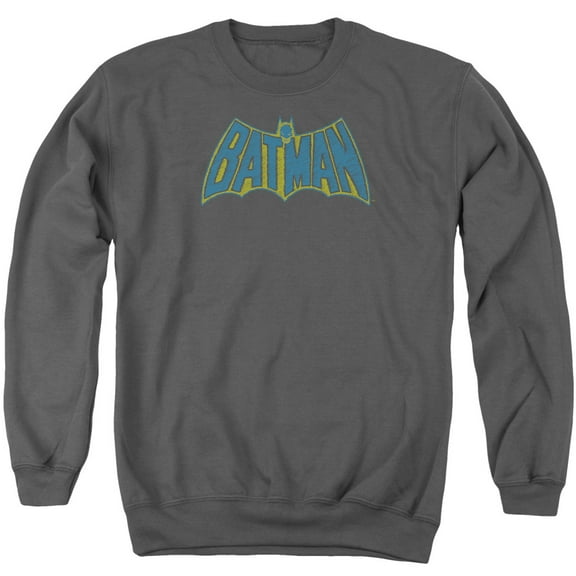 Batman Sketch Logo Adult Crewneck Sweatshirt Charcoal