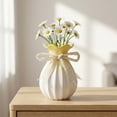 thumbnail image 5 of Unique Bargains Modern Ceramic Flower Vase for Centerpiece Yellow 4.3"L x 4.3"W x 7.9"H, 5 of 7
