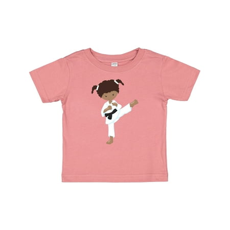 

Inktastic African American Girl Karate Girl Black Belt Gift Baby Girl T-Shirt