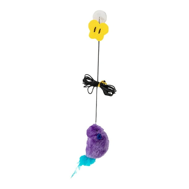 Juguete de gato y ratón colgante para puerta con sonido, juguete de peluche de gato, puerta, juguete rompecabezas para gatos interactivo para juego de Violeta