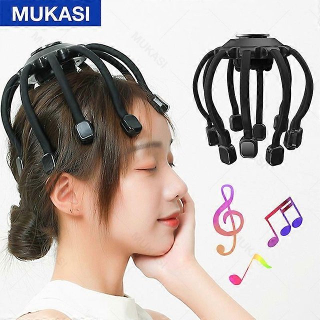 Electric Head Massager Octopus Scalp Massage Instrument With Bluetooth Music Vibration For Relax & Stress Relief Improve Sleep(Figure 2 unproducts