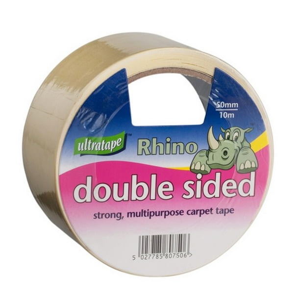 Ultratape - Cinta Adhesiva para Moqueta Diseño Rinoceronta - Pack de 6 (Marrón)