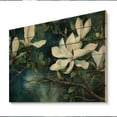 thumbnail image 2 of Designart "Green White Magnolias Landscape Botanical Serenity" Floral Print on Natural Pine Wood, 2 of 5