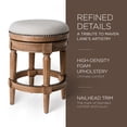 thumbnail image 3 of Open Box Maven Lane Backless Counter Stool, Weathered Oak, Counter Height, 3 of 6