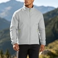 thumbnail image 6 of RongHuan Men's Softshell Jacket Big and Tall Full Zip Windproof Jackets Fashion Long Sleeve Coat for Travel and Outdoor, 6 of 7