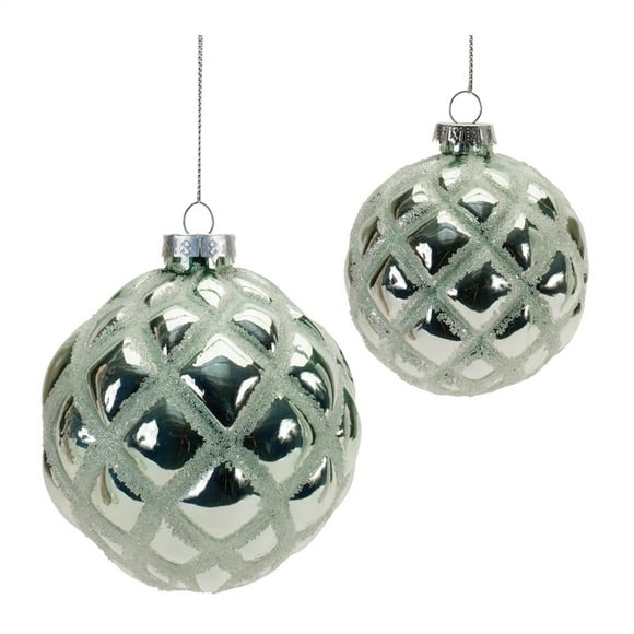 Beaded Harlequin Glass Ornament (Set Of 6)