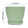 thumbnail image 3 of JJV Pot de Fleurs Rond en Plastique avec Plateau de Drainage Épaissi Résistant aux Intempéries pour Succulentes Plantes d'Intérieur Extérieur Design Moderne Minimaliste 4 Pouces, 3 of 6