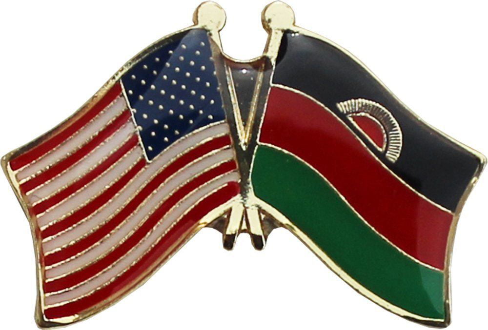 Wholesale Pack of 6 USA American Malawi Friendship Flag Bike Hat Cap lapel Pin 
