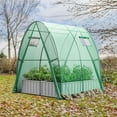 thumbnail image 5 of Costway Portable Greenhouse with 2 Zippered Doors 2 Roll-up Screen Windows 6 x 6 x 6.6 FT Green, 5 of 11