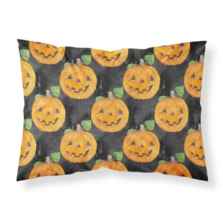 Halloween Pillowcase - Watecolor Halloween Jack-O-Lantern Fabric Standard Pillowcase BB7524PILLOWCASE