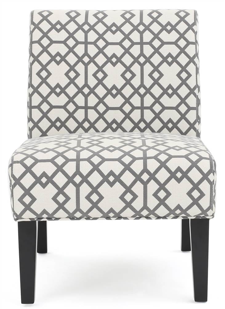 Accent Chair in Gray and White