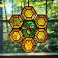 thumbnail image 4 of Honeycomb Bee Sun Catcher 2D Acrylic Window Hanging Ornament for Home,Garden Nursery Cute Bee Decor, Spring Summer Wall Art - Handmade Gift for Women, Mom, Grandma, Birthday Housewarming, 4 of 4