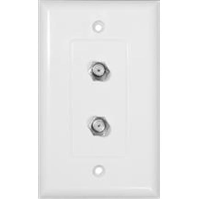 White Morris Products 6 Ports Morris 88170 DataComm Wall Plate for Keystone Jacks and Modular Inserts