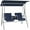 Dark Blue, variant on Spaco 2-Seater Outdoor Swing with Canopy & Table, Patio Swing Chair for Outdoor, Gray