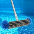 thumbnail image 3 of Lanytaeo Pool Brush For Cleaning Pool Walls Heavy Duty Inground Above Ground Swimming Pool Scrub Brushes With Reinforced Aluminium Back Blue, 3 of 8