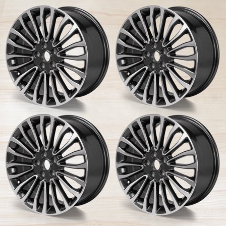 18" Wheel Rim 18x8-inch 5-Lug Machined Grey, for 2017-2018 Ford Fusion, 4 Count Replacement Rims