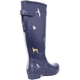 thumbnail image 3 of Joules Women's Dog Printed Wellington Boot With Back Gusset In Navy Size 5, 3 of 6