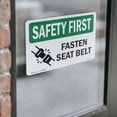 thumbnail image 4 of Fasten Seat Belt OSHA SAFETY FIRST Vinyl Decal Label 7 Inch x 5 Inch - 5 Pack, 4 of 6