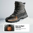 thumbnail image 2 of NORTIV 8 Men's Warm Insulated Waterproof Construction Rubber Sole Winter Snow Skii Boots, 2 of 9