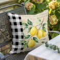 thumbnail image 3 of Throw Pillow Covers, Yellow Lemons Decorative Throw Pillow Covers 20x20 Inch, Summer Botanical Fruit Buffalo Lattice Square Linen Pillow Cases for Couch/Living Room/Sofa, 3 of 9