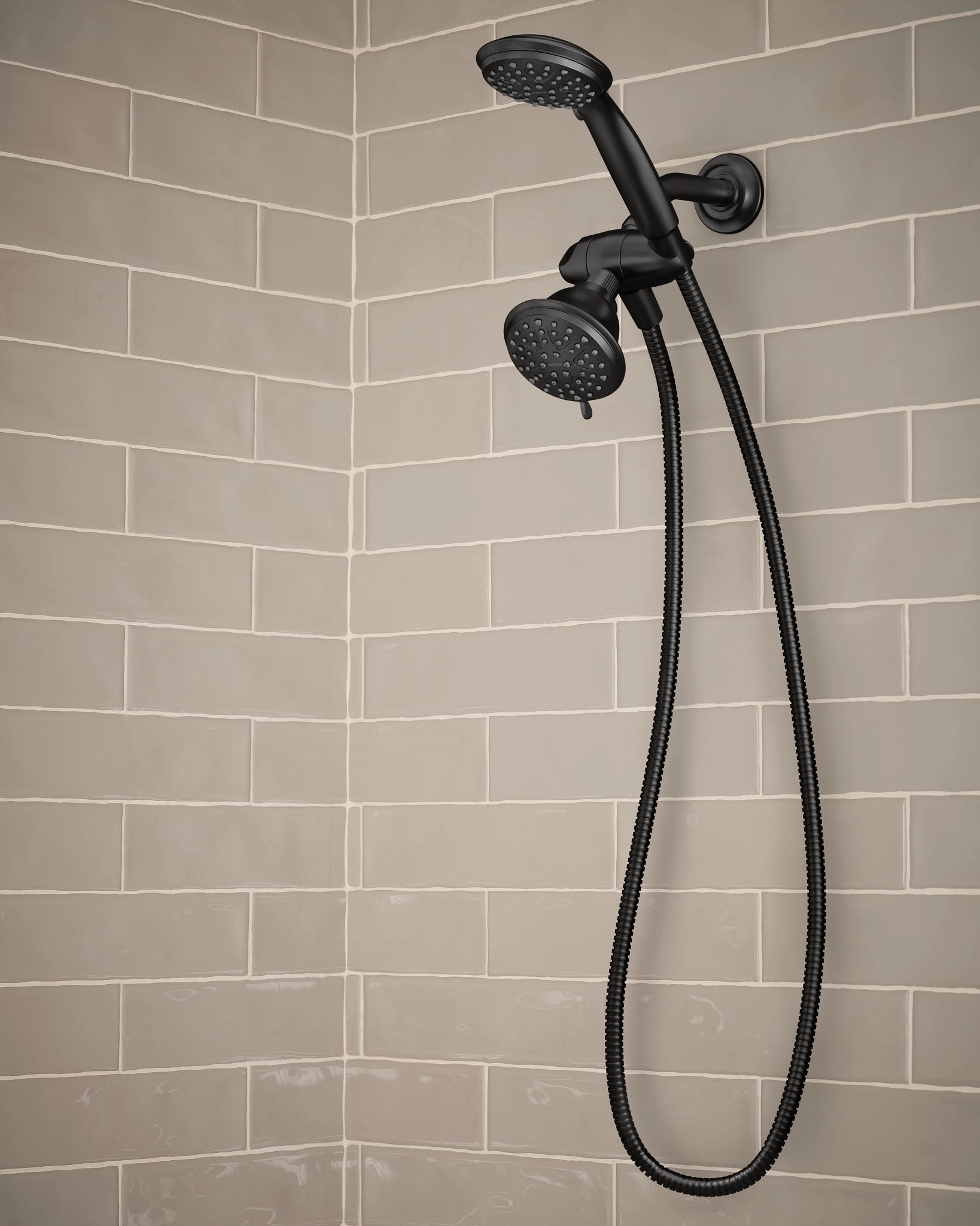 (2 pack) Attune 8-spray 4 in. Shower Head with Handheld Spray Combo in Matte Black