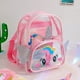 thumbnail image 2 of Mochila de unicornio para niños, mochila escolar transparente para niña y niño (rosa) Likrtyny Para estrenar, 2 of 9