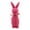 1-Pink, variant on Easter Bunny Flocked Bunny Cute Rabbits Children's Easter Gift Toy Festival Decoration Ornaments Easter Decorations