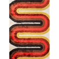 thumbnail image 1 of Momeni RETRORET-2RED3656 Collection Novogratz Tapis Rétro Shag Wave, 3 Pi. 6 Po. x 5 Pi. 6 Po. - Rouge, 1 of 1