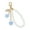 A, variant on Delicate Lightweight Resin Rose Keyring with Pearls Chain Rustproof Key Holder Stylish Bag Accessories for Everyday Use
